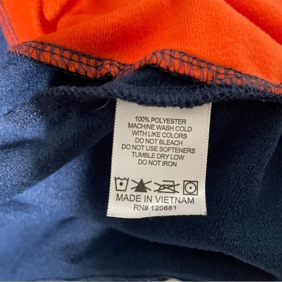 Boombah Full Zip Up Sweater Adjustable Cinch Waist Blue & Orange Active Size XL - Picture 8 of 10